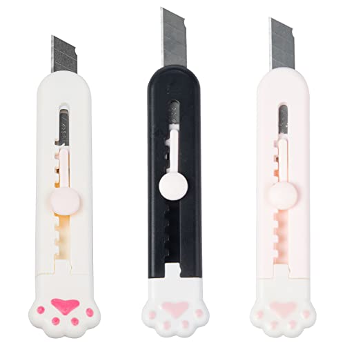 DAZAIGE 3 Pieces Mini Retractable Utility Knives