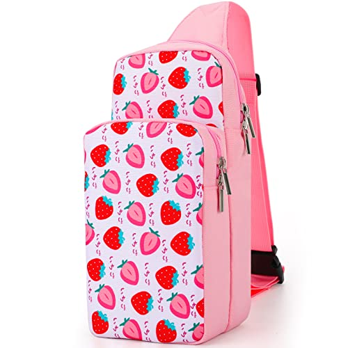 Travel Bag for Nintendo Switch - Pink Strawberry