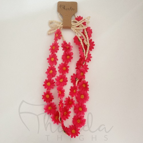 Daisy Thigh Belt - Dark Pink