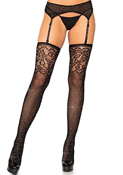 Leg Avenue Women's Hosiery Lace Thigh Highs