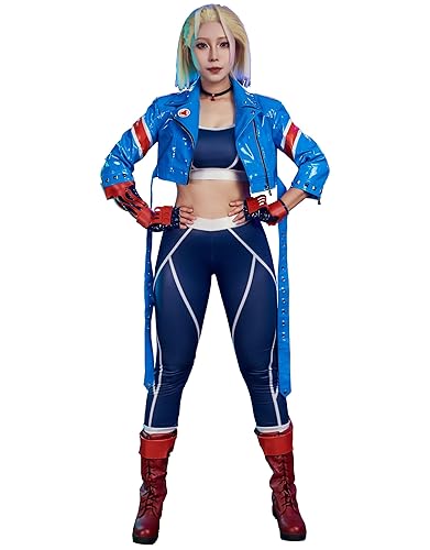 Micotaku Street Fighter 6 Officially Licensed Cammy Cosplay Costume Full Deluxe Set Halloween Costume - X-Large