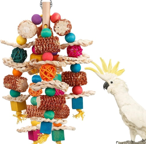 Cozioz Natural Corn Cob Bird toy