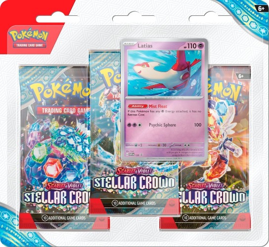 Pokemon - Scarlet and Violet - Stellar Crown - 3 Pack Blister - Latias (Pre-Order) | Default Title