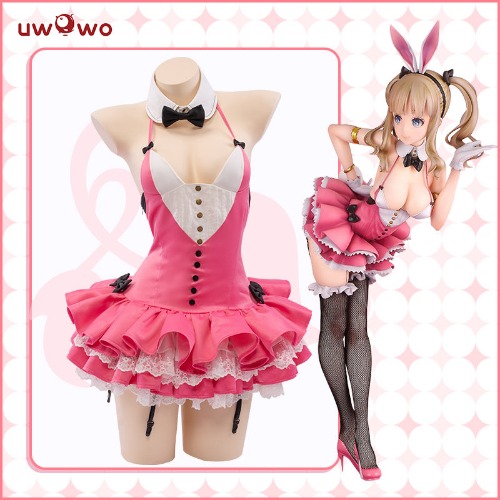 Uwowo BINDing Creators Collection 黒川みこ Ver. Bunny Girl Cosplay Costume Cute Dress - S