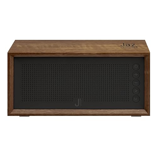 JAZ SBS Altoparlante vintage wireless FUSION, speaker retrò in legno, cassa musica per chiavetta USB, micro SD con jack AUX 3,5mm, cavo di ricarica incluso