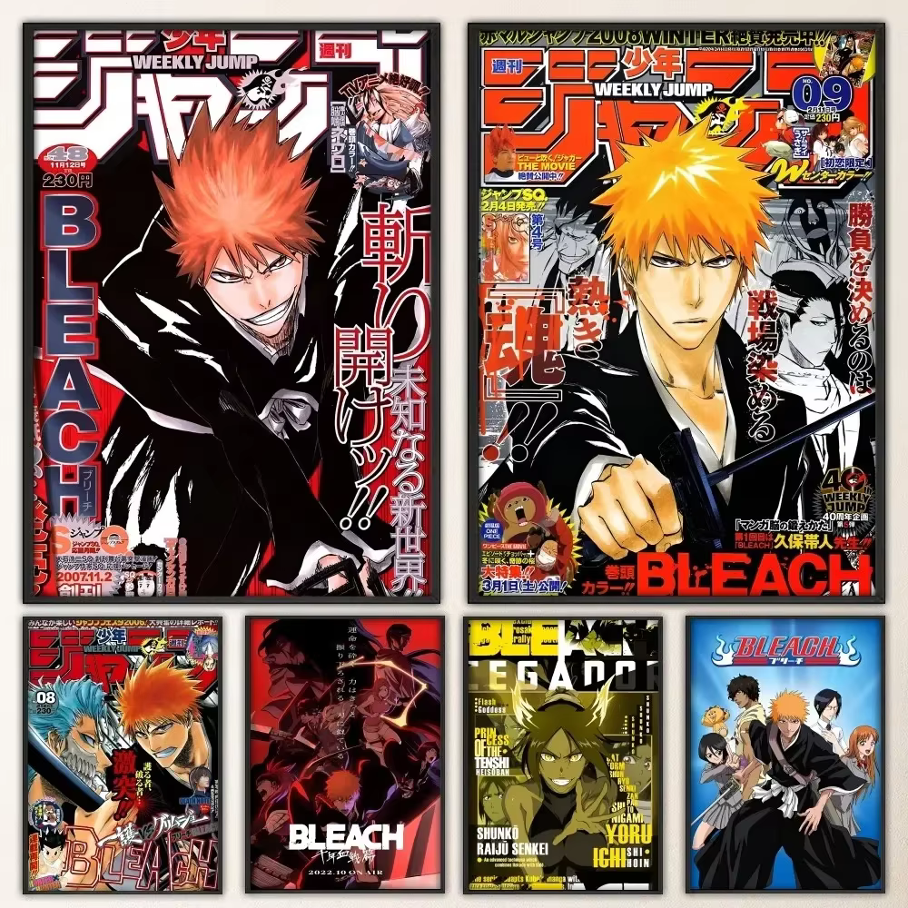 Anime Bleach   Poster Fancy Wall Sticker for Living Room Bar Vintage Decorative Painting Middle - AliExpress 