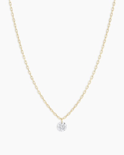 Floating Diamond Necklace | 18k Solid Gold