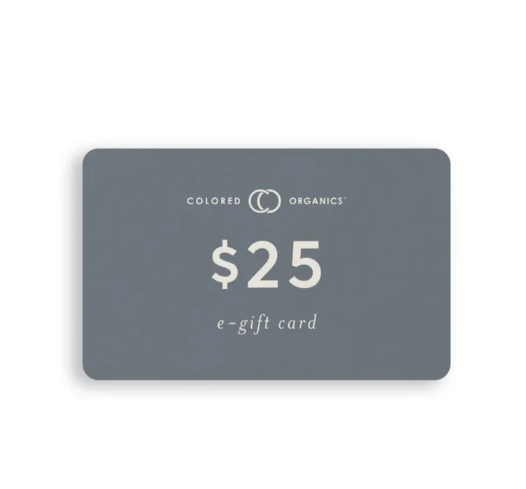 Colored organic gift card 