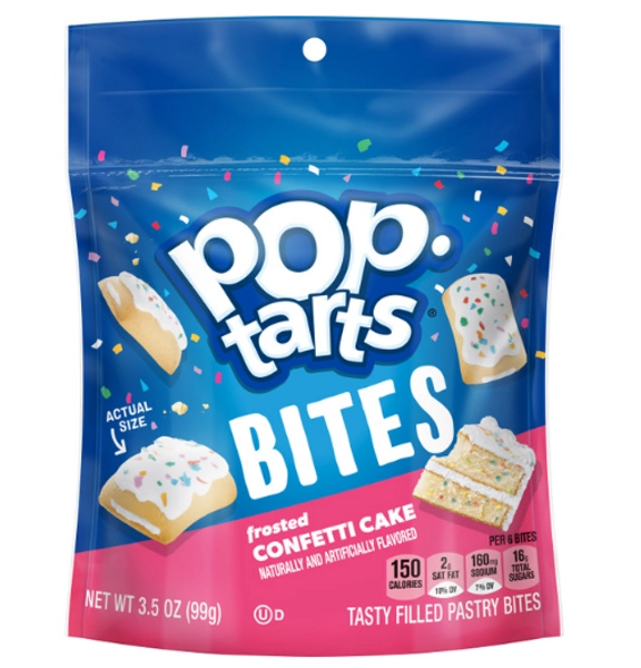 BAG POP TARTS BITES FROSTED CONFETI CAKE TASTY FILLED PASTRY BITE