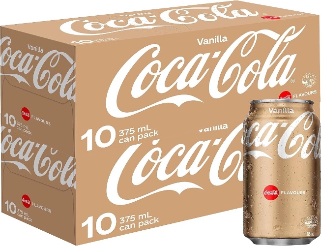 Coca Cola Vanilla Soft Drink Multipack Cans 20 x 375 mL