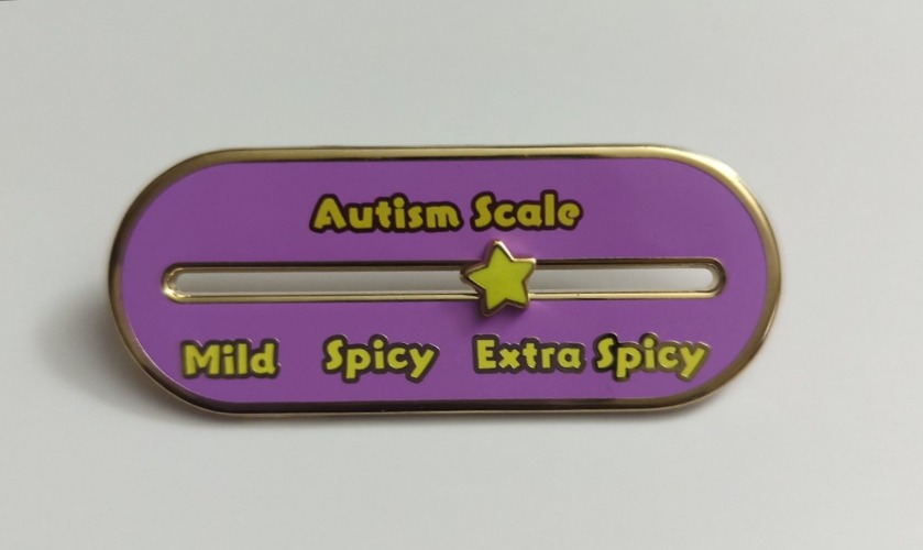 Sliding Autism Scale Pin - In Stock