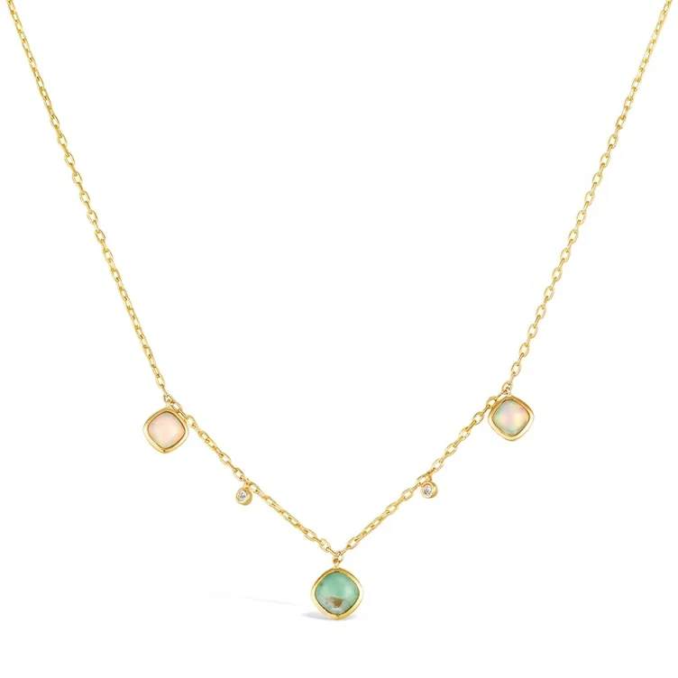 Le Vian 14ct Yellow Gold 0.04ct Diamond Multistone Necklace