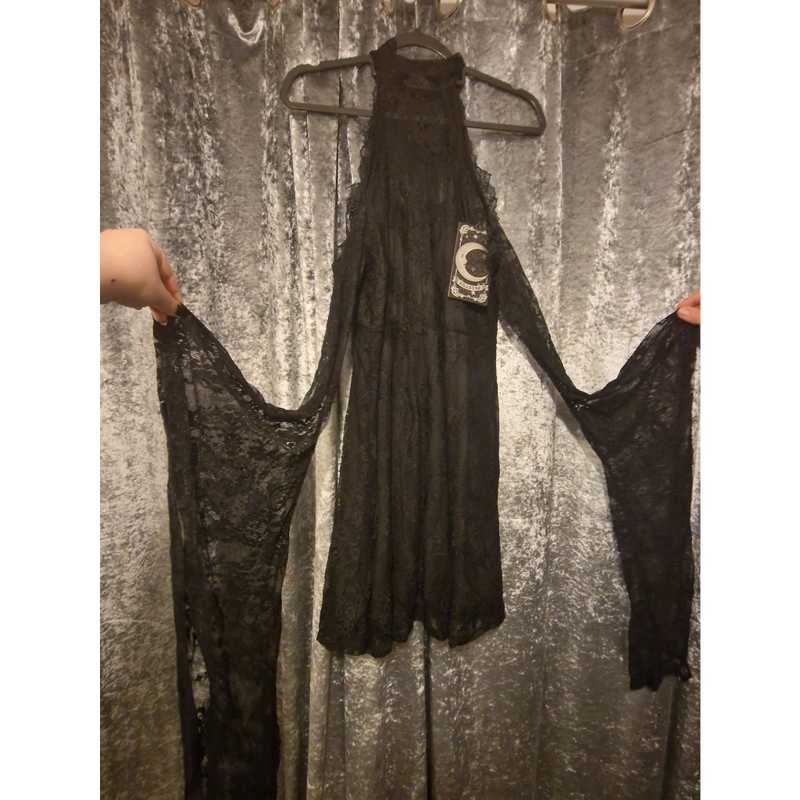 To Dust Kimono-Sleeve Dress [B] Resurrect - XXL / Black / 90% Nylon 10% Elastane_Jade_88185