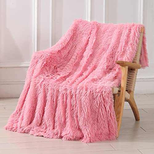 Faux Fur Throw Blanket, 50"x60" 