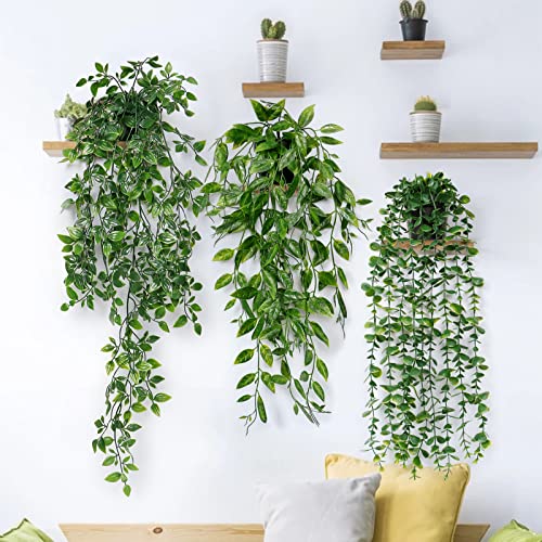 3Pcs Artificial Hanging Plants