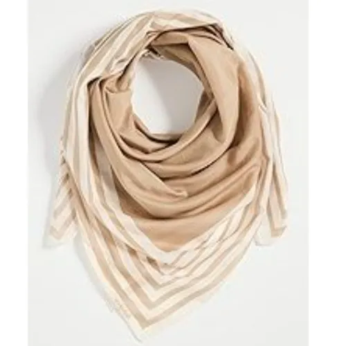 Vince Vince Cotton Silk Geo Stripe Square Scarf