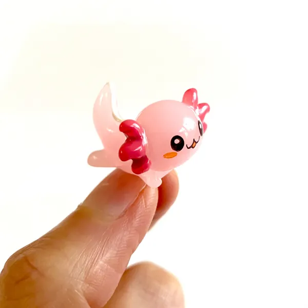 Mini Axolotl figurine toy plastic Dollhouse miniature 28 x 17mm UK seller