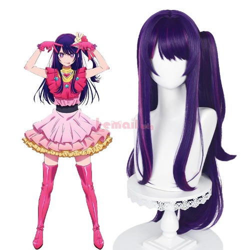 Oshi no Ko Hoshino Ai Purple Mixed Pink Cosplay Wig