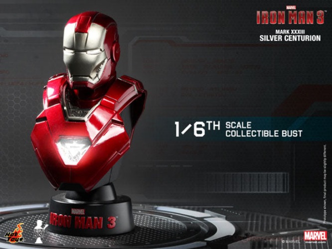 Hot Toys Bust Iron Man 3 1/6 Scale Bust Iron Man Mark.33 (Silver Centurion)　 - Pre Owned