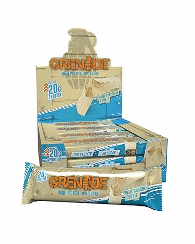 Grenade High Protein, Low Sugar Bar - White Chocolate Cookie, 12 x 60 g - White Chocolate Cookie - 12 x 60 g