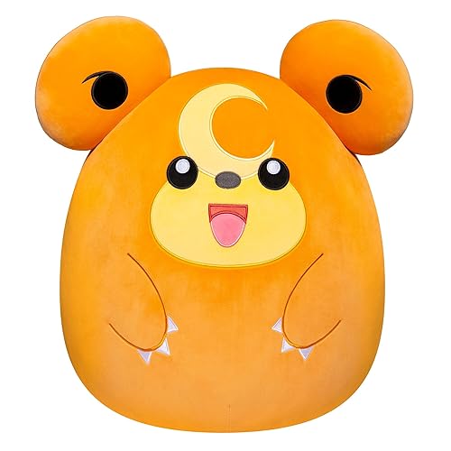 Squishmallows Pokemon 14-Inch Teddiursa Plush - Add Teddiursa to Your Squad, Ultrasoft Stuffed Animal Medium Plush, Official Kelly Toy Plush - Teddiursa - 14-Inch