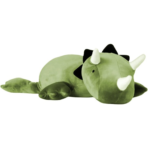 Dinosaur Weighted Stuffed Animals for Anxiety and Stress Relief - 1.3 LB Filling with Weighted Beads and PP Cotton – Real Weighted Dinosaur Plush with Adorable (Triceratops) - Triceratops