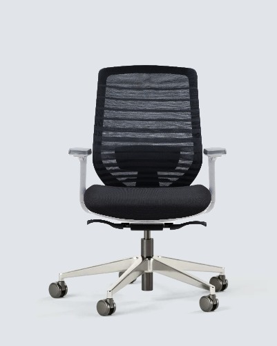 Stance Brooklyn Ergonomic Office Chair | White Frame/ Black Mesh