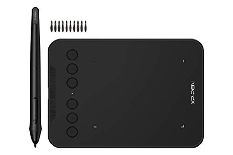 Drawing tablet XPPen Deco mini4 Graphic Tablet Pen Tablet with 8192 Levels Pressure, 4 x 3 inch Artist Tablet 6 Shortcut Keys for Student E-Learning and Online Teaching Compatible with Chromebook - Small - Wire