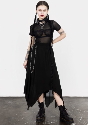 Levitate Chain Detail Midi Skirt | UK 14