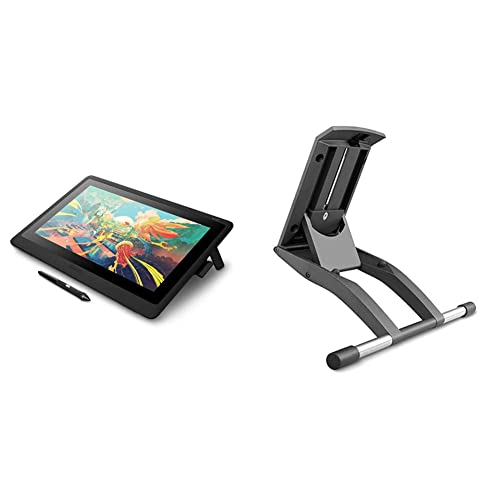 Wacom Cintiq 16 Drawing Tablet with Screen (DTK1660K0A) Bundle with Wacom Cintiq Adjustable Stand - Small - Drawing Tablet + Adjustable Stand