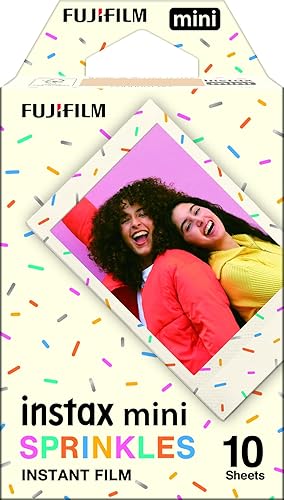 Fujifilm Instax Mini Sprinkles Film - 10 Exposures - mini - 10 shot, SPRINKLES border
