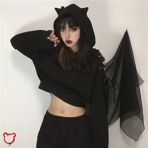 Ivy's Black Cat Hoodie - black / M