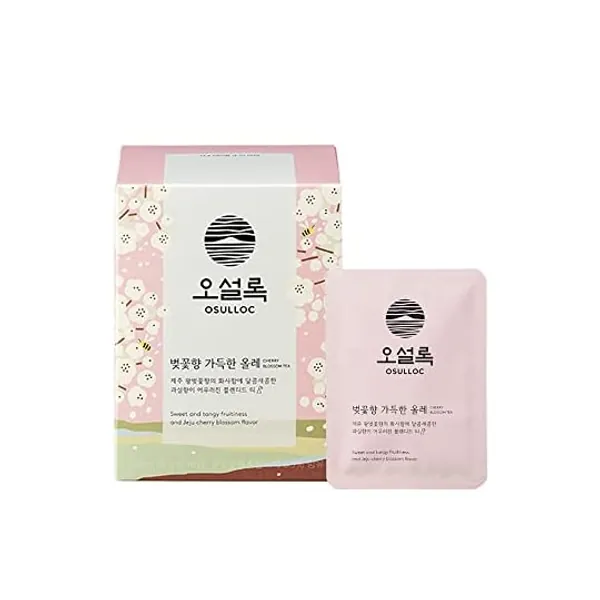 
                            OSULLOC Cherry Blossom Tea, Premium Organic Blended Tea from Jeju, Pyramid Tea Bags 10 count, 0.63 oz, 18g
                        