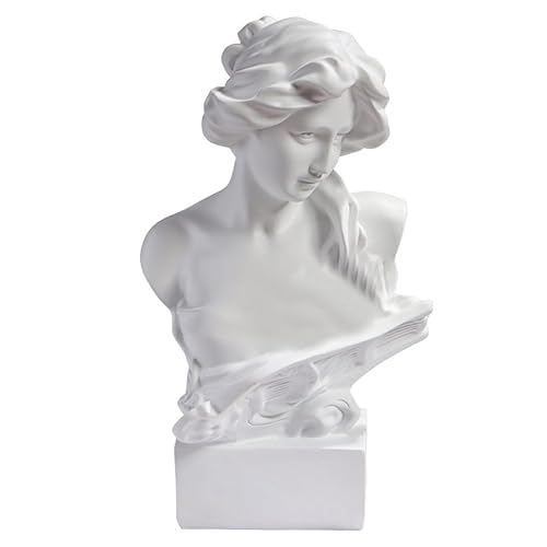 PIGPIGFLY Greek Goddess Statue,Greek Bust,Piano Girl Statue,Decoration Living Room,Abstract Sculpture,Statues for Home Decor,Modern Living Room Ornaments - Piano Girl