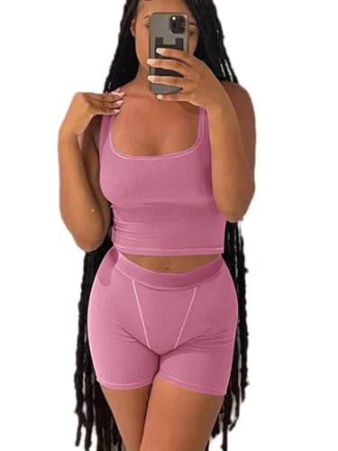 Pink 2 Piece Casual Workout Outfit
