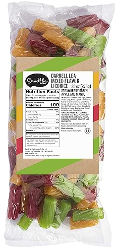 Darrell Lea Australian Licorice, Mixed Flavor, 30 Ounce Bulk Bag (1-Pack) | Non-GMO, No Palm Oil, No High Fructose Corn Syrup | Soft & Chewy Licorice Candy, Made in Australia