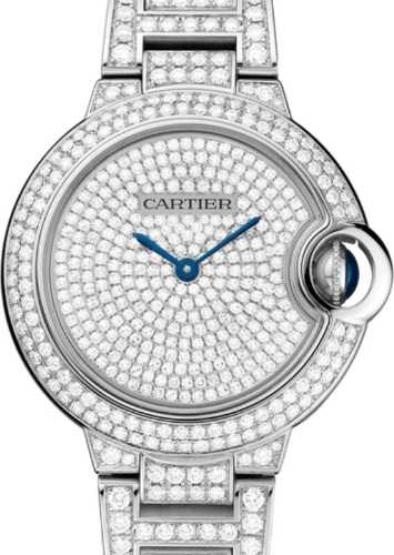 Cartier Ballon Bleu de Cartier 33mm White Gold/Diamond Pave HPI00562 - BRAND NEW