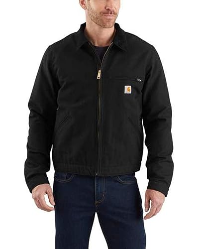 Carhartt Men's Relaxed Fit Duck BlanketLined Detroit Jacket - Small - Black