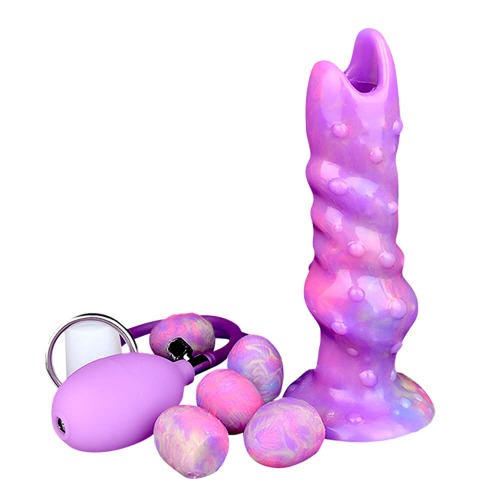 Firefly - 8 Inch Ovipositor Dildo - Glow In The Dark Alien Dildo - Egg Laying Kink | 5 Eggs + Inflatable Pump / 8 Inch / Liquid Silicone