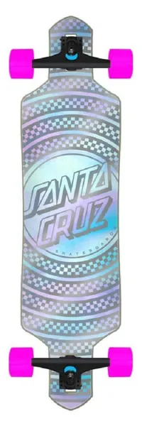 Santa Cruz Skateboards Prismatic Dot Drop Thru Longboard Cruzer, 9" x 36"