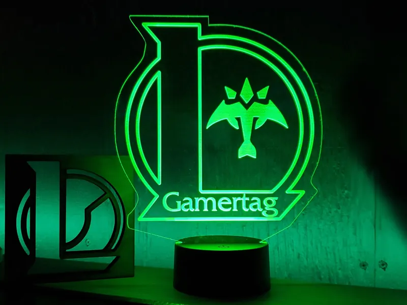 League of Legends Inspired LED with Custom Gamertag - Great Gift For Gamers