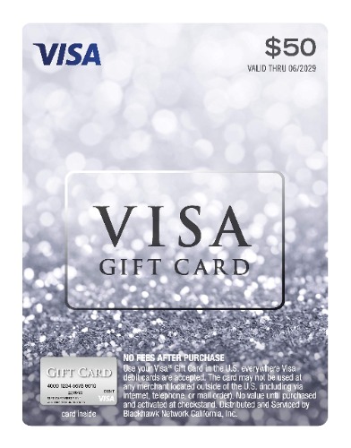 $50 Visa® Gift Card (plus $4.95 Purchase Fee) - 