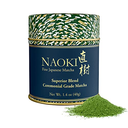 Naoki Matcha Superior Ceremonial Blend – Authentic Japanese First Harvest Ceremonial Grade Matcha Green Tea Powder from Uji, Kyoto (40g / 1.4oz) - Superior Blend - 1.4 Ounce (Pack of 1)