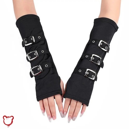 "Buckle Mitten Gloves Duo"
