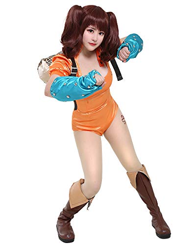 miccostumes Women's Anime Cosplay Costume with Armguards and Bag - Small - Orange