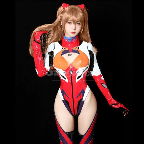 Anime Rebuild of Evangelion Cosplay Asuka Langley Soryu Battlesuit Cosplay Costume - S