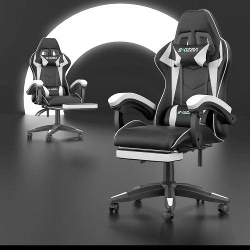 Dragon Gaming Chair with Footrest - White