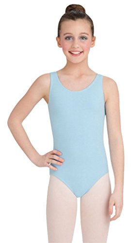Capezio girls High-neck Tank Leotard - 12-14 - Light Blue