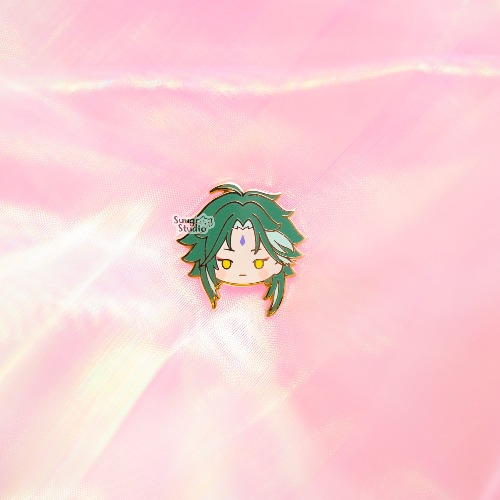 Genshin Impact Ganyu & Xiao Hard Enamel Pin - Xiao / [A Grade] / Locking Clasps