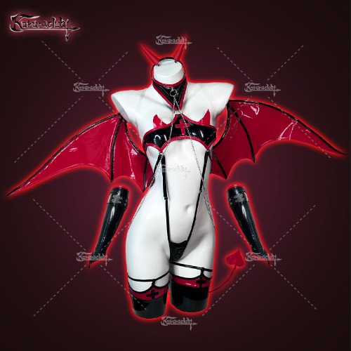 Cosplay Devil Nurse Succubus Lingerie KO17（8-Piece Set） | DEVIL NURSE with WINGS / XS